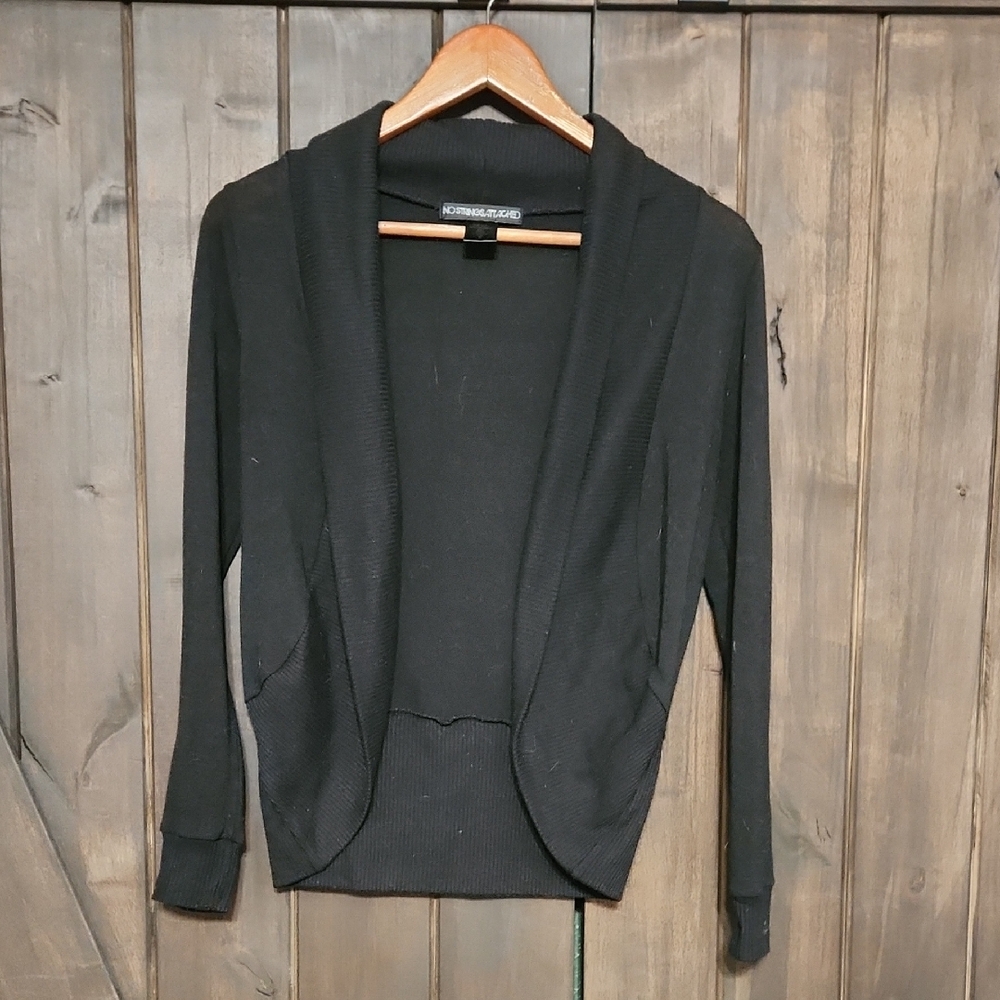 Stylish Black Open Cardigan